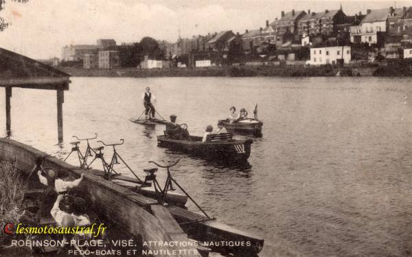 Location de Nautilettes à Visé en Belgique sur l'île de Robinson-Plage