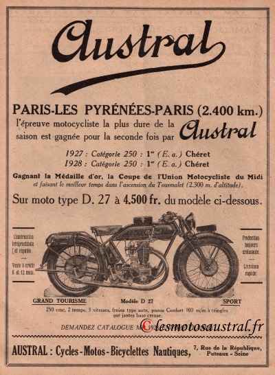 Publicité de 1928