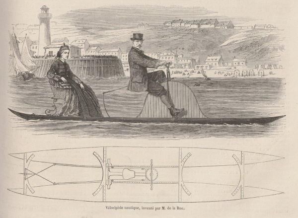 Vélocipède nautique de M. de la Rue